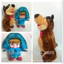 customized OEM design masha and the bear doll